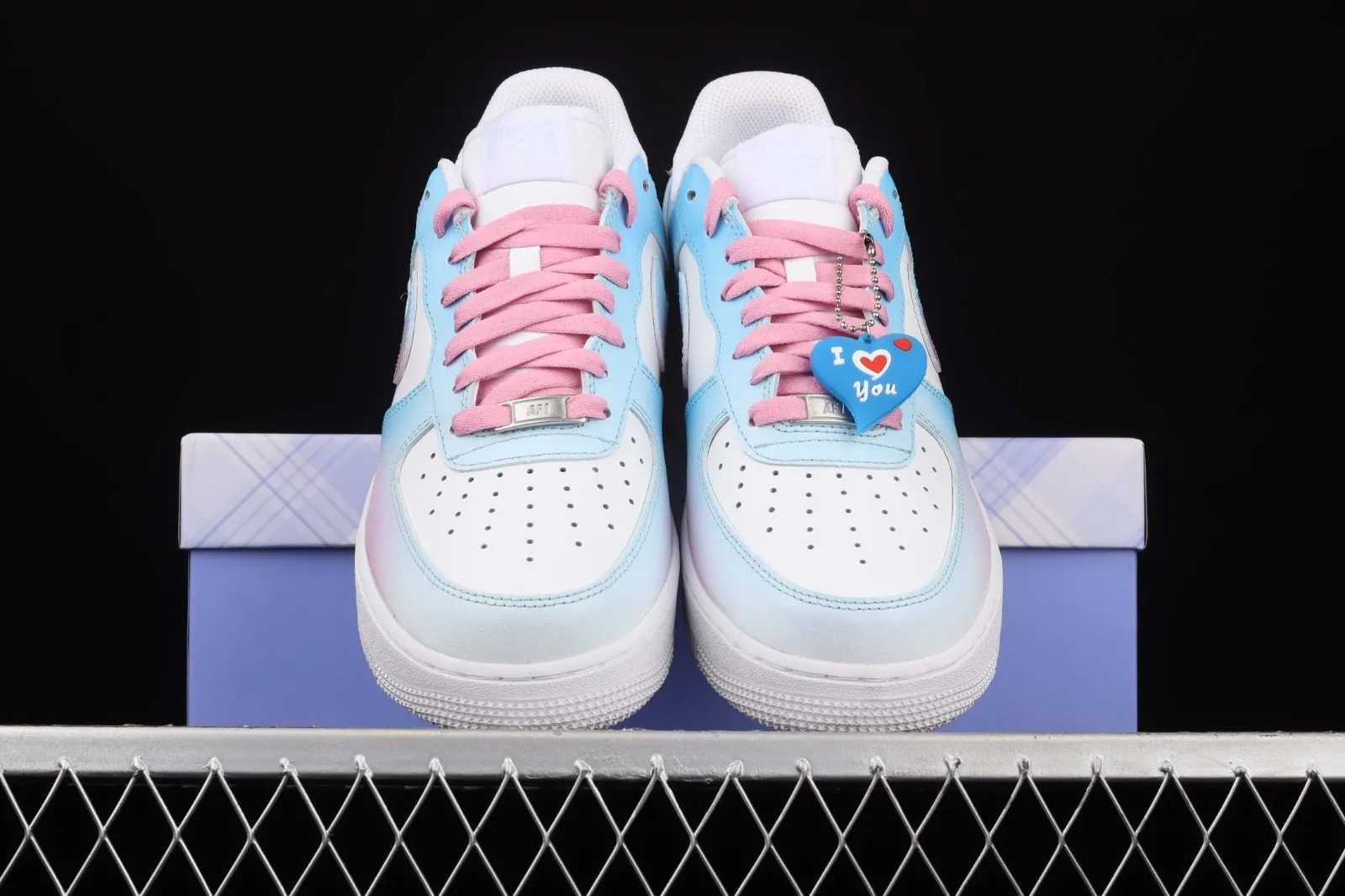 2021 Nike Air Force 1 07 Low Valentine's Day White Pink Blue CW2288-145