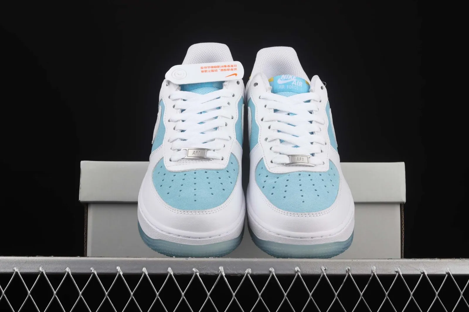 2021 Nike Air Force 1 07 Low White Light Blue AA7687-400