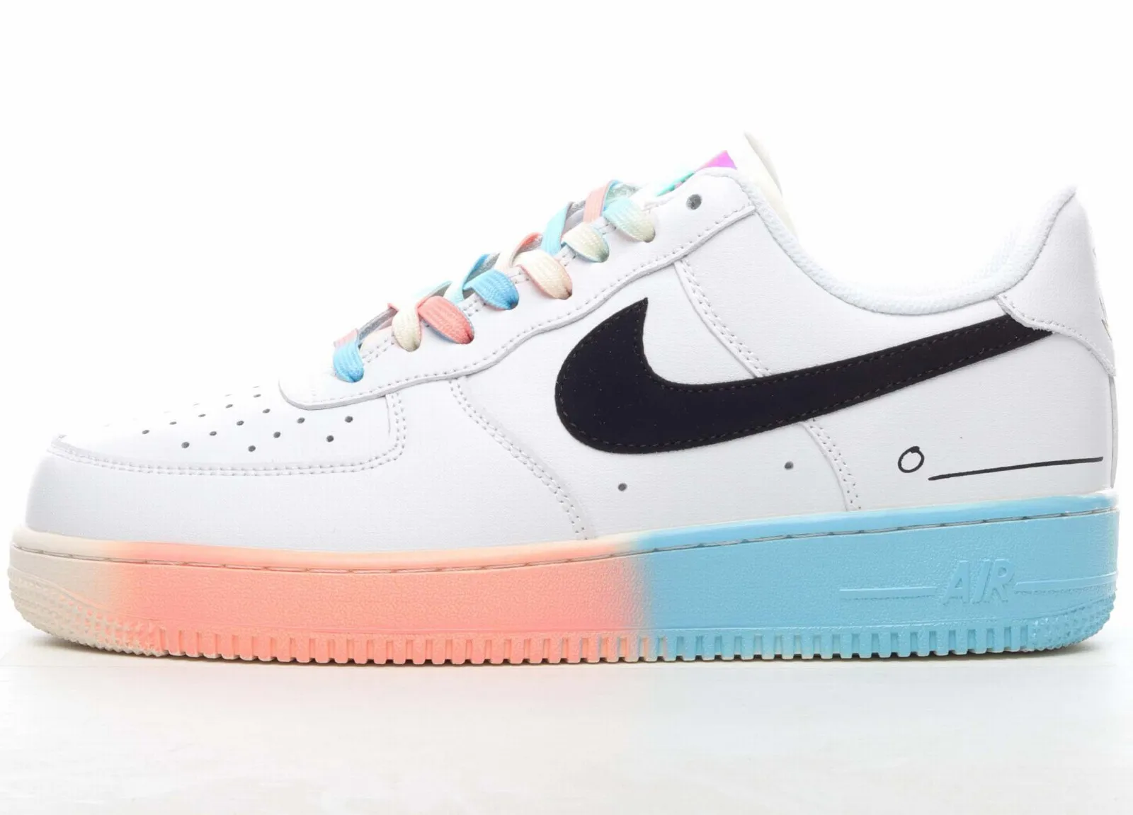 2021 Nike Air Force 1 07 Low White Multi Color Just Do It DJ4678-101