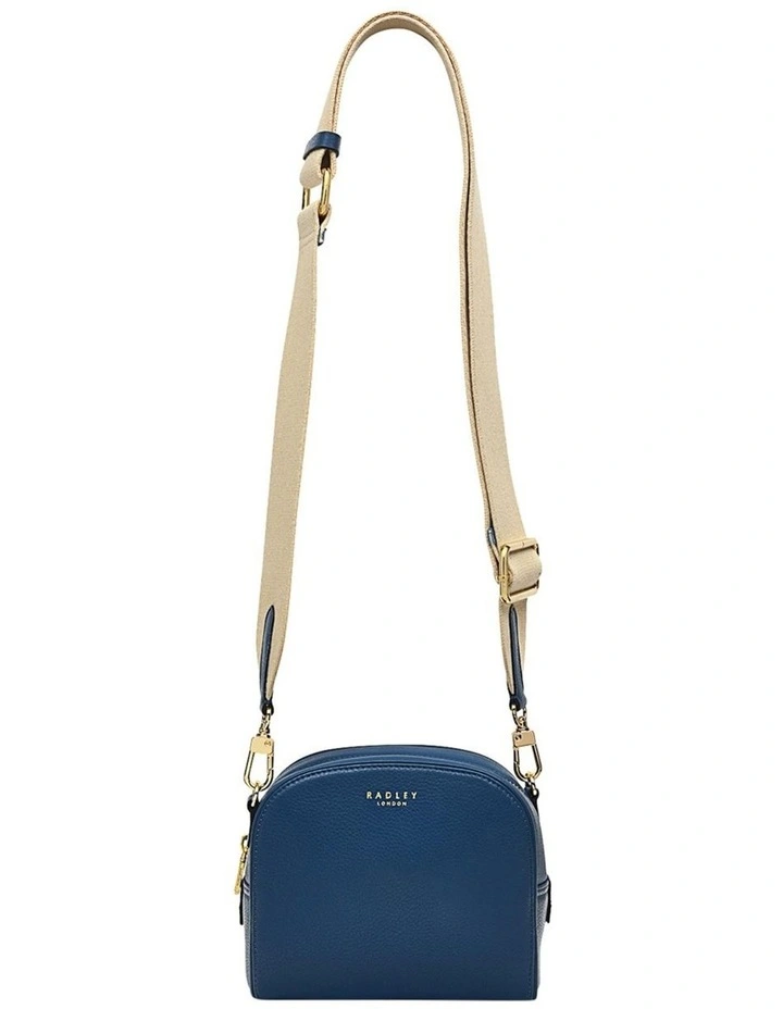 Arden Crescent Small Zip-Around Crossbody Bag in Deep Sea