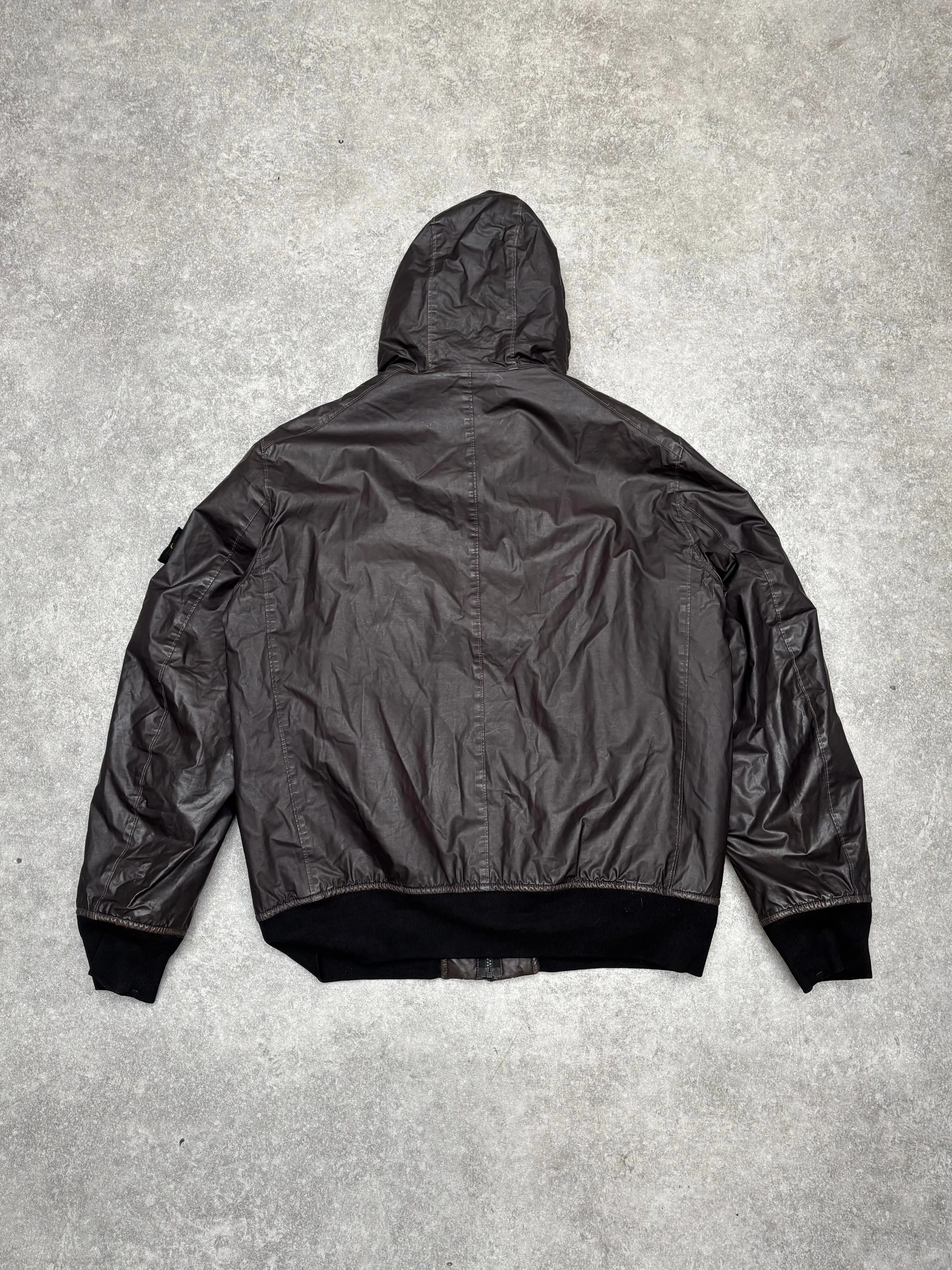 A/W 2013 Black Stone Island Mussola Gommata Hooded Jacket