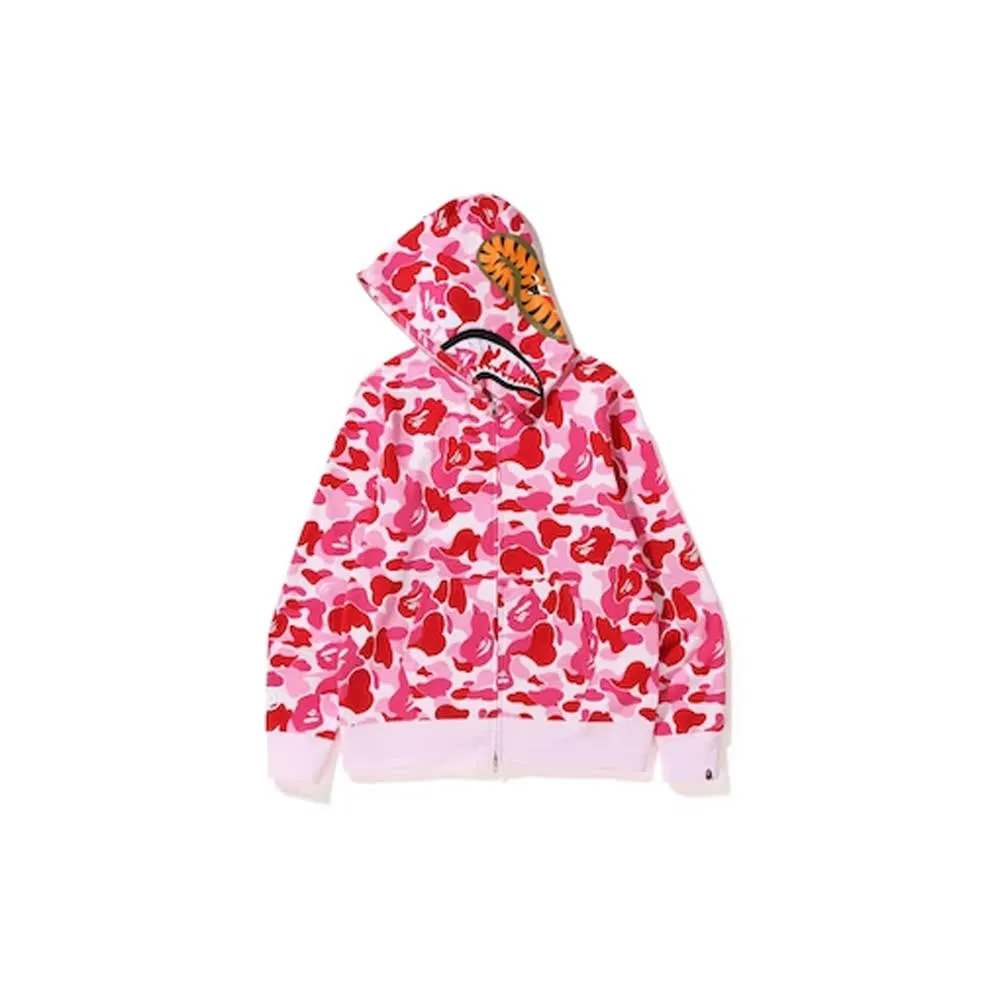 BAPE Big ABC Camo Shark Full Zip Hoodie Pink