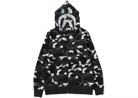 BAPE City Camo Shark Full Zip Hoodie (Black)