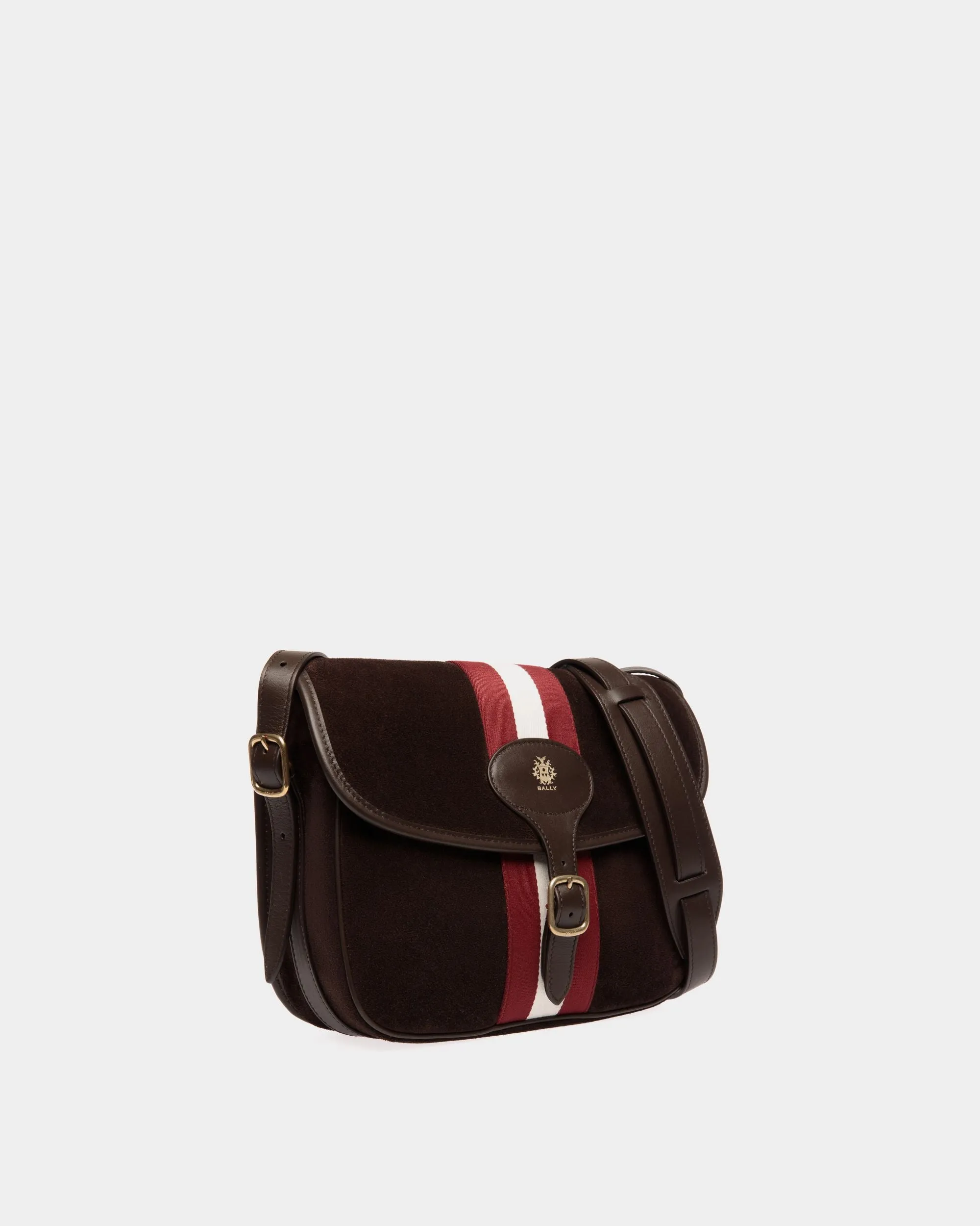 Beckett Crossbody Bag in Ebano Suede And Leather