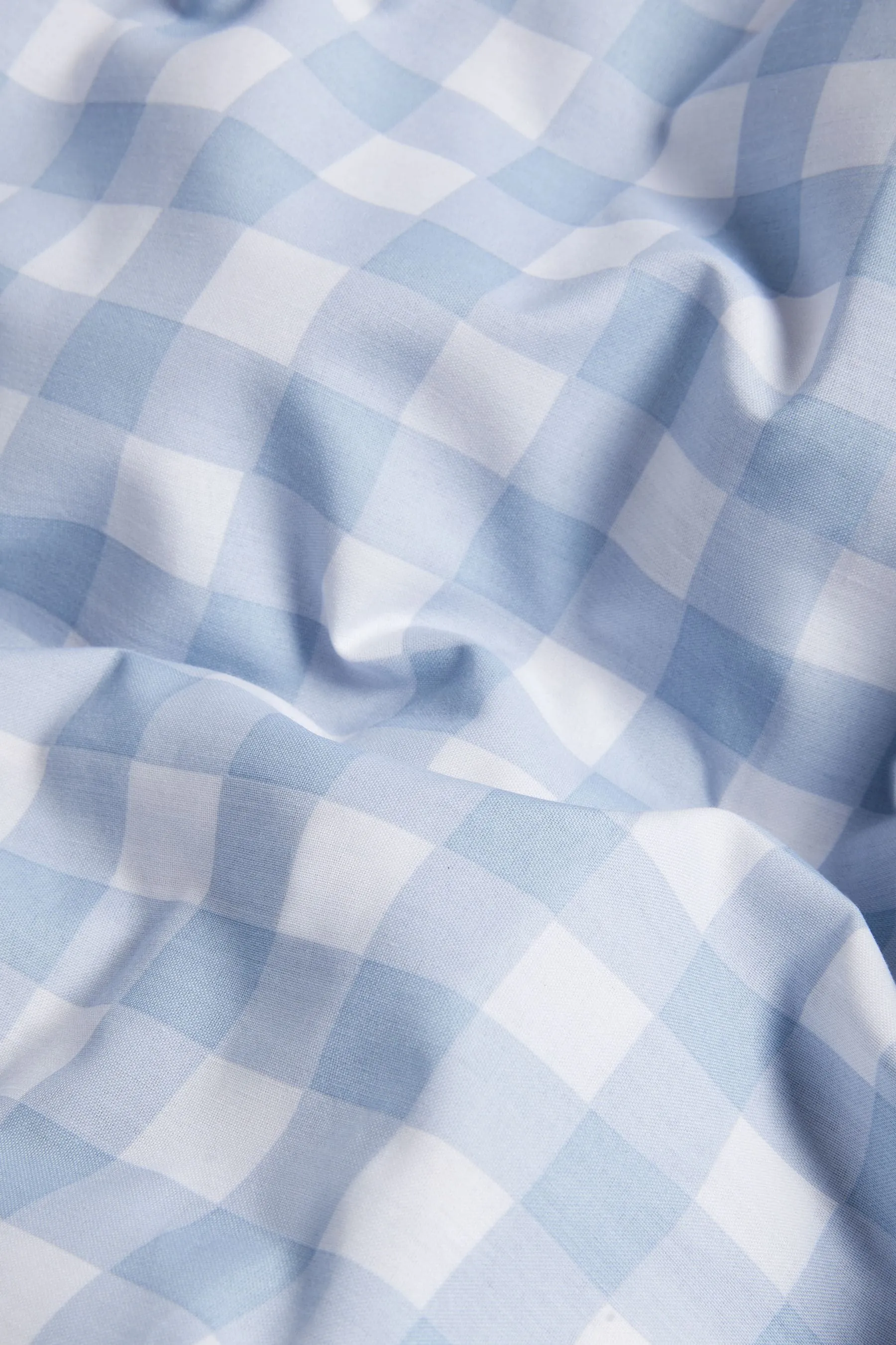 Blue Gingham Duvet Cover and Pillowcase Set