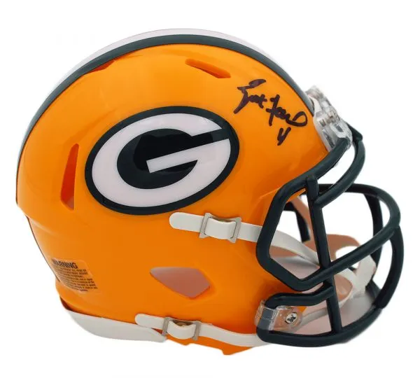 Brett Favre Signed Green Bay Packers Speed NFL Mini Helmet