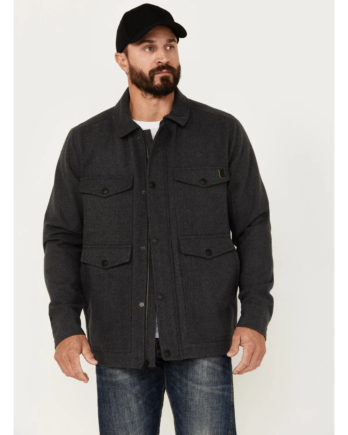 Brothers and Sons Men's Crockett Wool Flannel Lined Snap Jacket