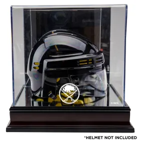 Buffalo Sabres Fanatics Authentic Team Logo Mahogany Mini Helmet Display Case