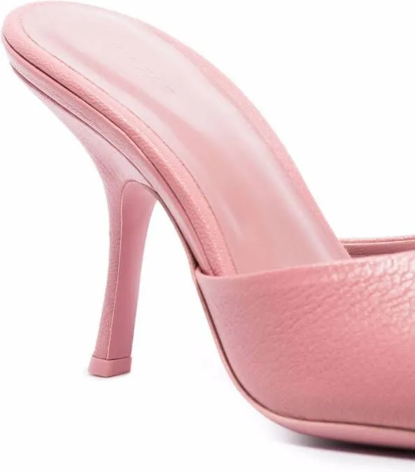 BY FAR Mora 90mm leather mules Pink