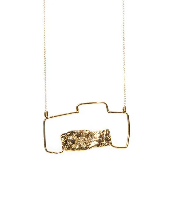 Camera Necklace - Gold