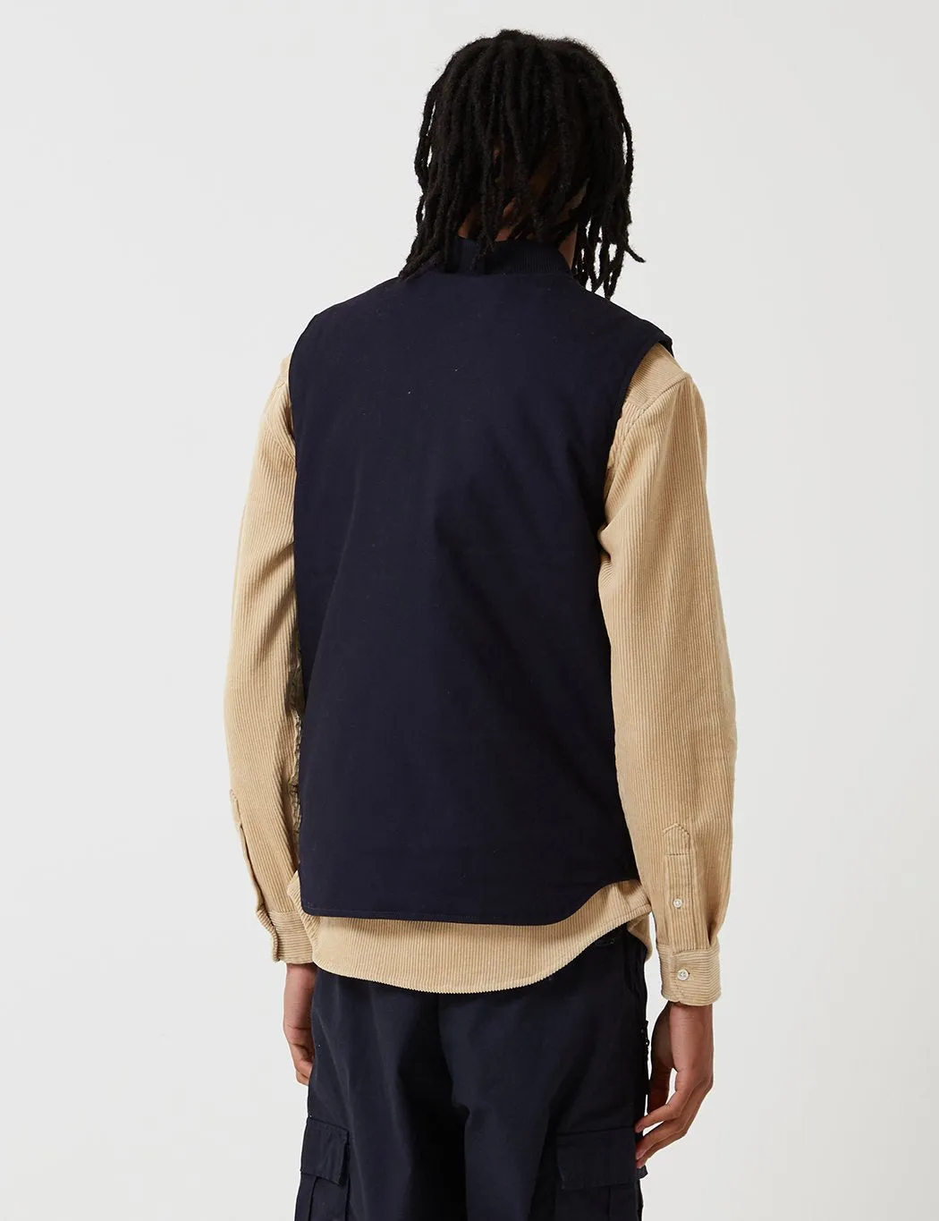 Carhartt-WIP Vest (Dearborn Organic Canvas) - Dark Navy Blue