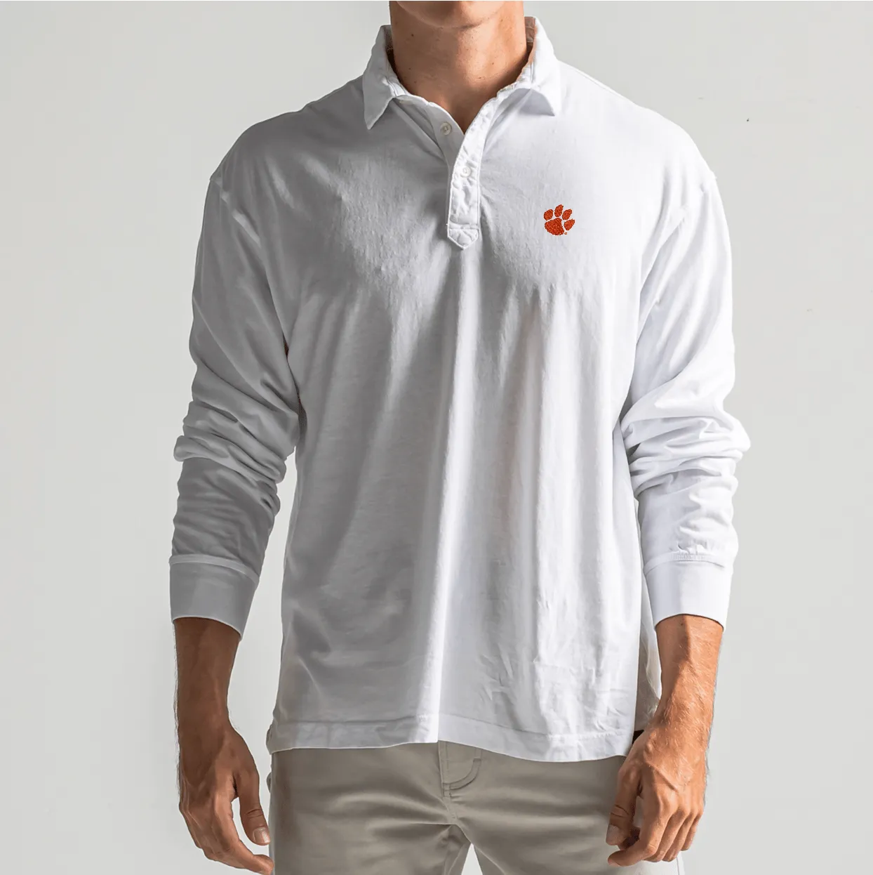 Clemson Perry Long Sleeve Polo