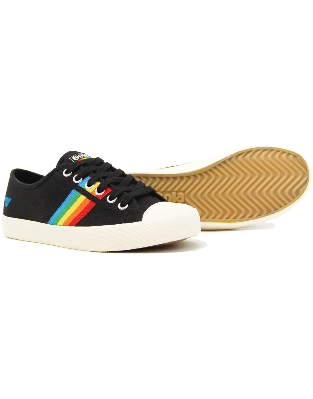 Coaster Rainbow GOLA Retro 1990s Canvas Trainers B