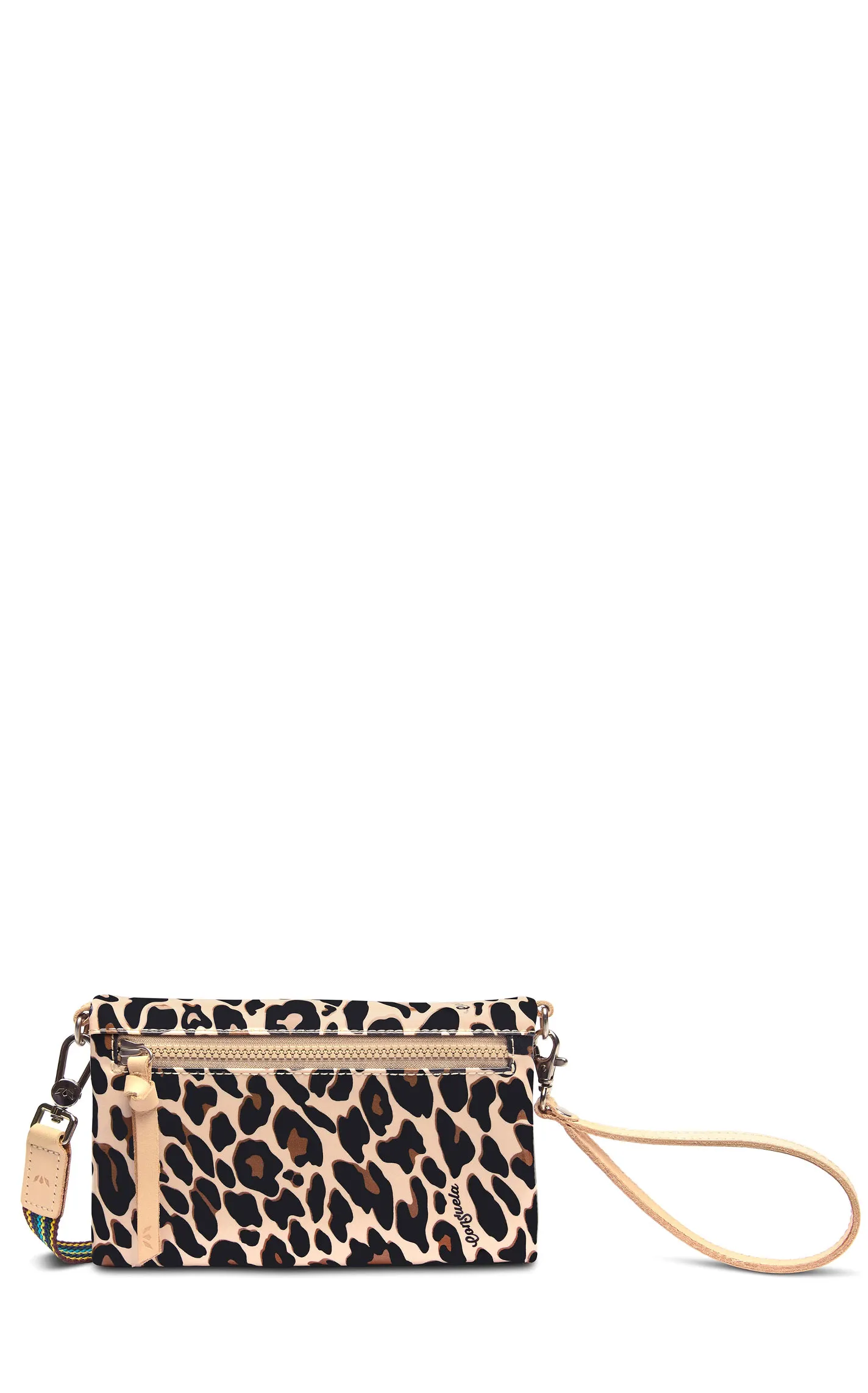 Consuela Mona Shades of Coffee Leopard Print Uptown Crossbody Bag