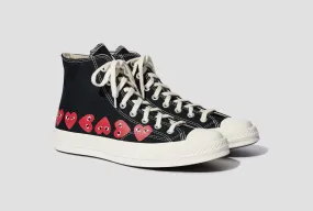 CONVERSE - MULTI RED HEART CHUCK TAYLOR ALL STAR '70 HIGH P1K127 Black