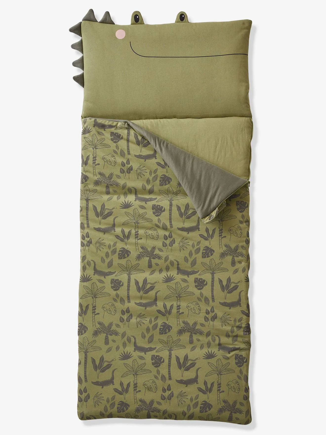 Crocodile Sleeping Bag, Trek - printed green