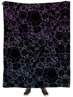 Dodecahedron Madness Cold Plush Blanket