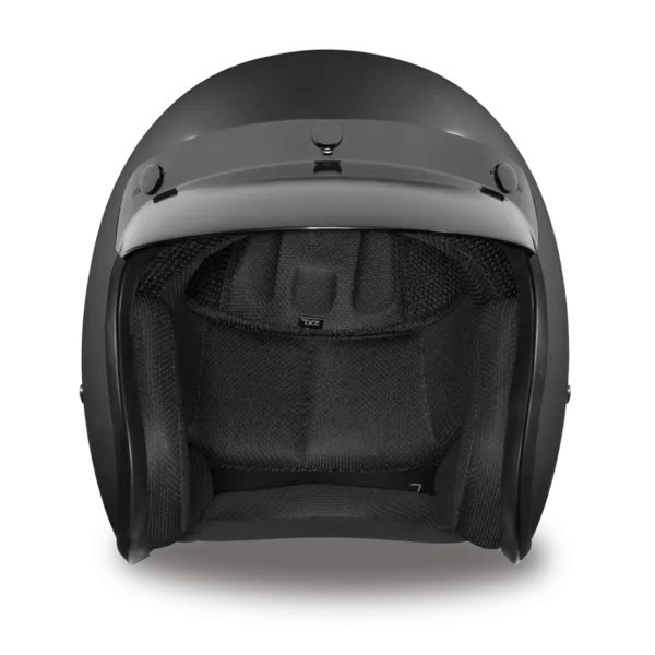 D.O.T. Daytona Cruiser Motorcycle 3/4 Helmet - DULL BLACK