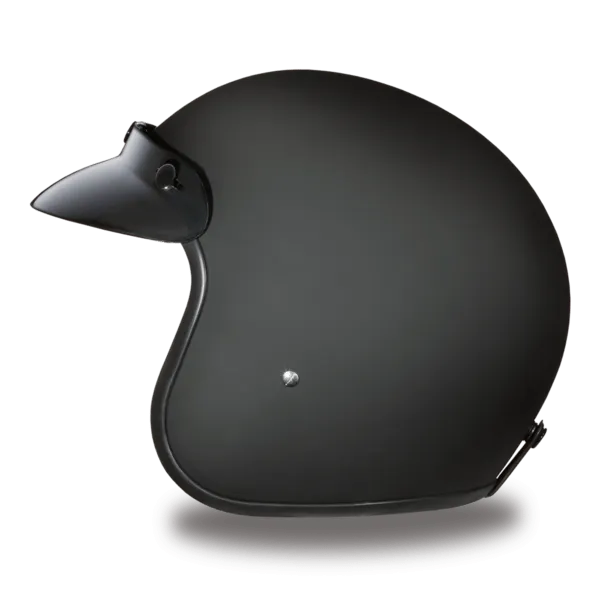 D.O.T. Daytona Cruiser Motorcycle 3/4 Helmet - DULL BLACK