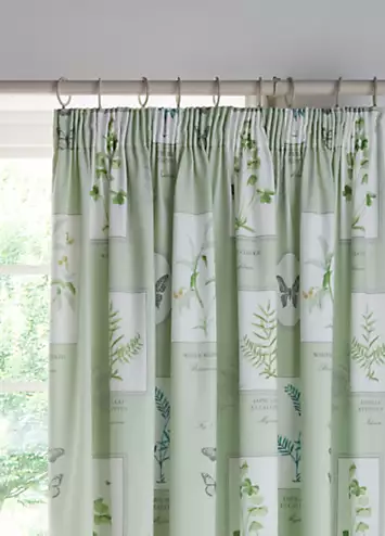 Dreams & Drapes Floral Garden Pair of Pencil Pleat Curtains with Tie-Backs | Kaleidoscope