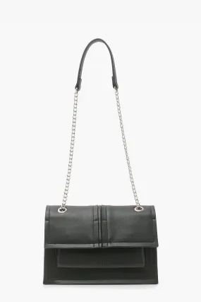 Front Pocket Padded Chain Shoulder Bag