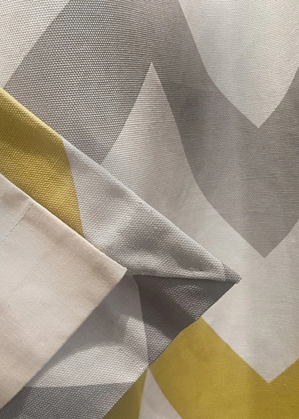 Fusion Chevron Curtains Yellow Eyelet Curtains