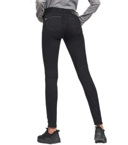 G-Star RAW Midge Zip jeans denim da donna pantaloni skinny trendy D05281-B964-A810 nero