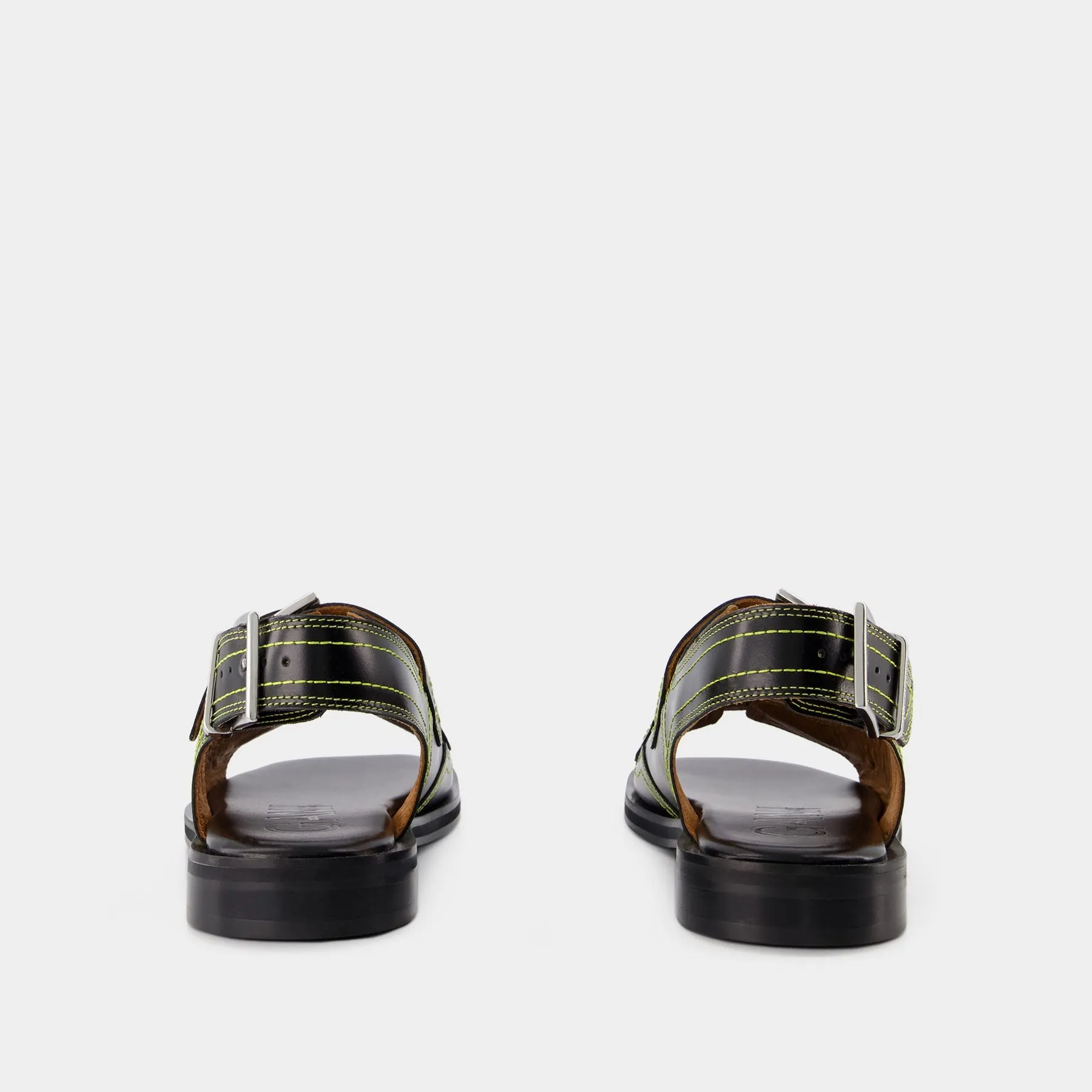 Ganni  Western Sandals - Ganni - Black/Yellow - Leather