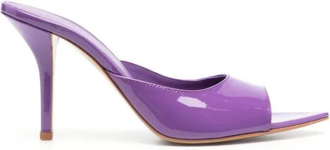 GIABORGHINI x Pernille Teisbaek Perni 90mm leather mules Purple