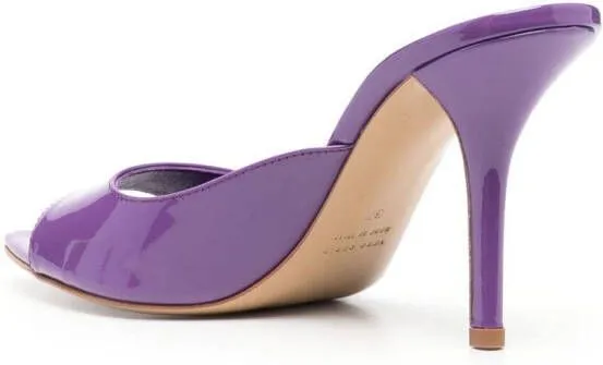 GIABORGHINI x Pernille Teisbaek Perni 90mm leather mules Purple