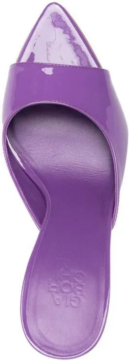 GIABORGHINI x Pernille Teisbaek Perni 90mm leather mules Purple