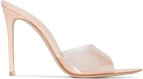 Gianvito Rossi Elle 105mm transparent-strap mules Neutrals