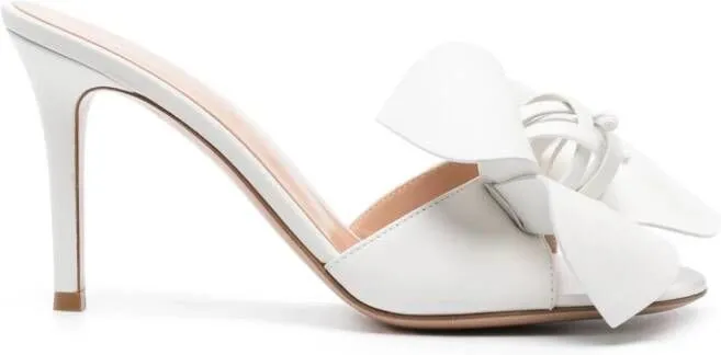 Gianvito Rossi Lucilla 85mm leather mules White