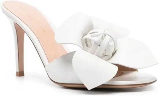 Gianvito Rossi Lucilla 85mm leather mules White