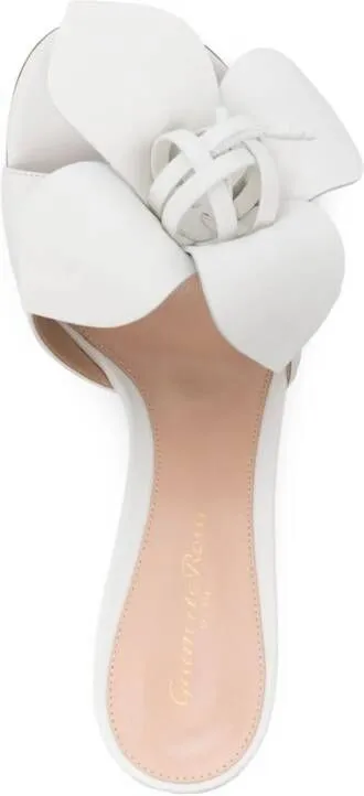 Gianvito Rossi Lucilla 85mm leather mules White