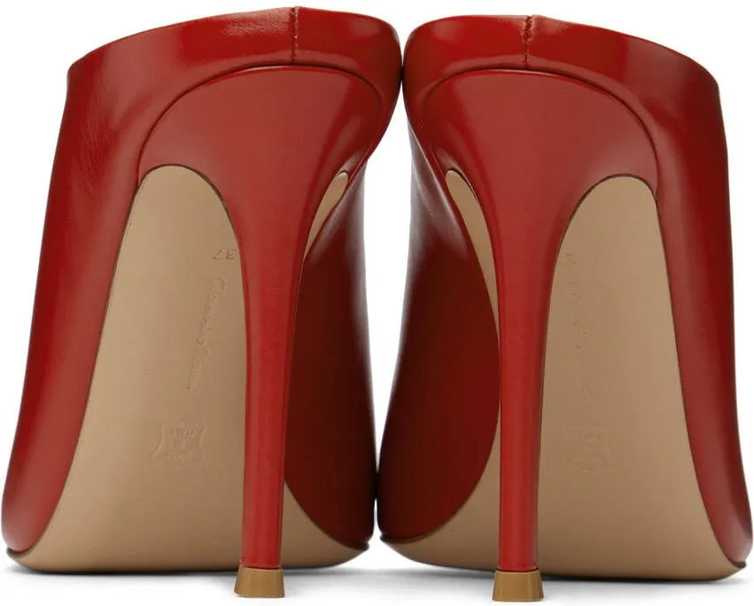 Gianvito Rossi Red Nova Mules