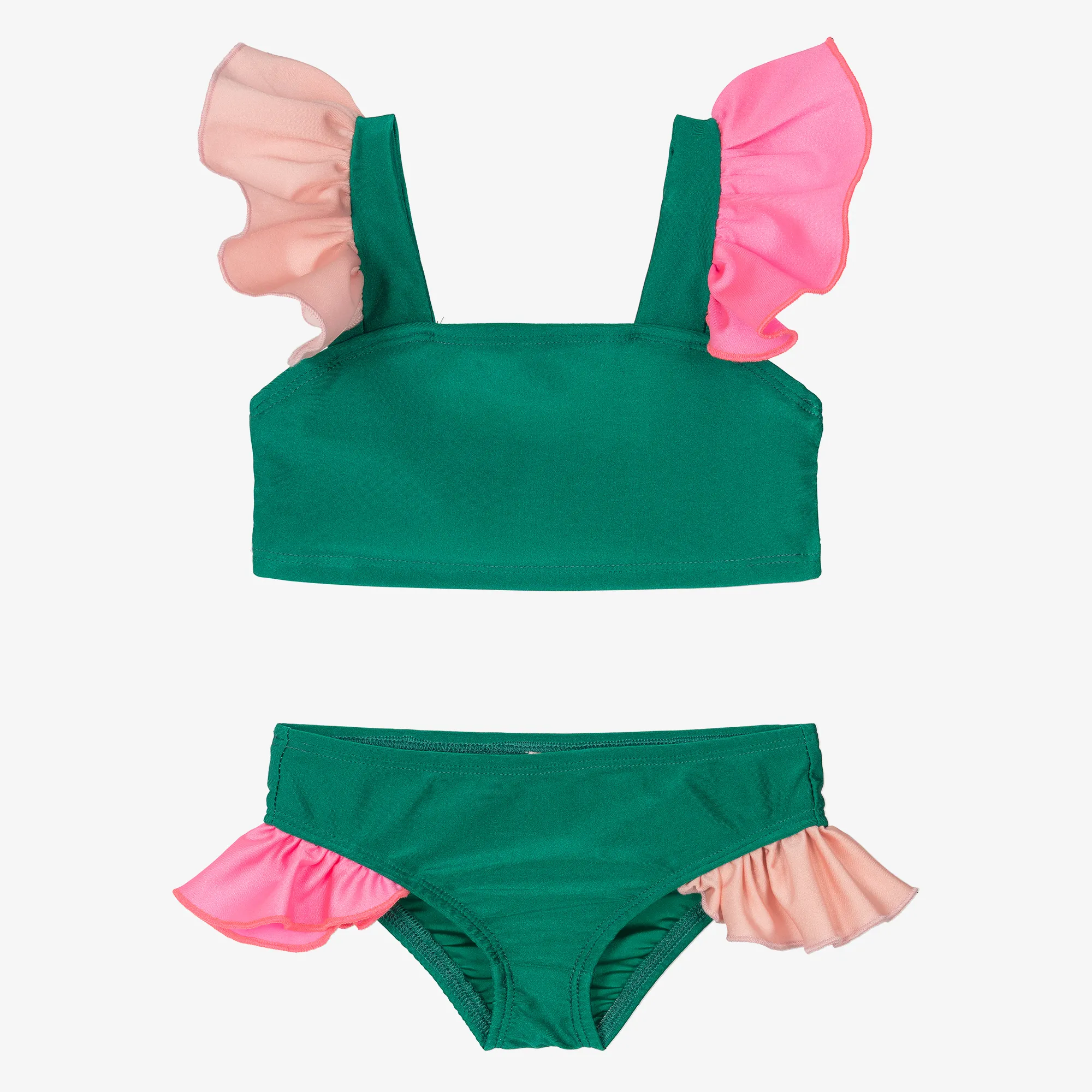 Girls Green Frill Bikini