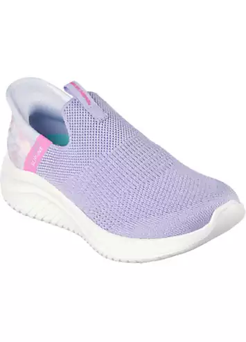 Girls Purple Ultra Flex 3.0 Colory Wild Slip Ins Trainers by Skechers | Look Again