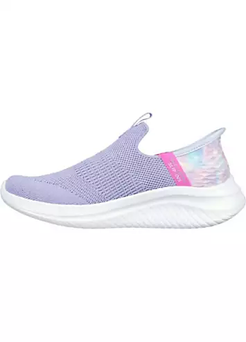 Girls Purple Ultra Flex 3.0 Colory Wild Slip Ins Trainers by Skechers | Look Again