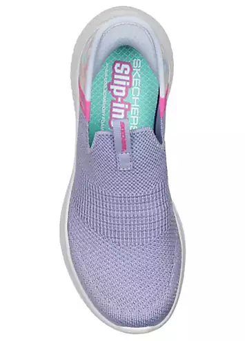 Girls Purple Ultra Flex 3.0 Colory Wild Slip Ins Trainers by Skechers | Look Again