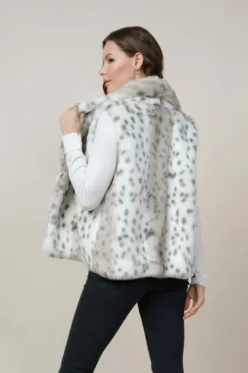 Glenda Faux Fur Leopard Vest