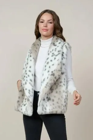 Glenda Faux Fur Leopard Vest