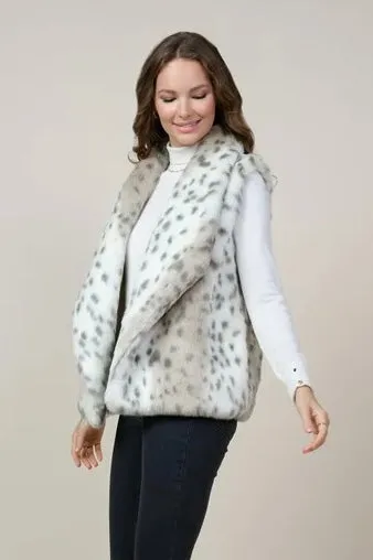 Glenda Faux Fur Leopard Vest