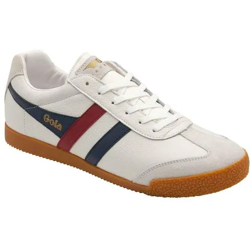 GOLA Harrier Leather Retro Mod Trainers (WHITE)