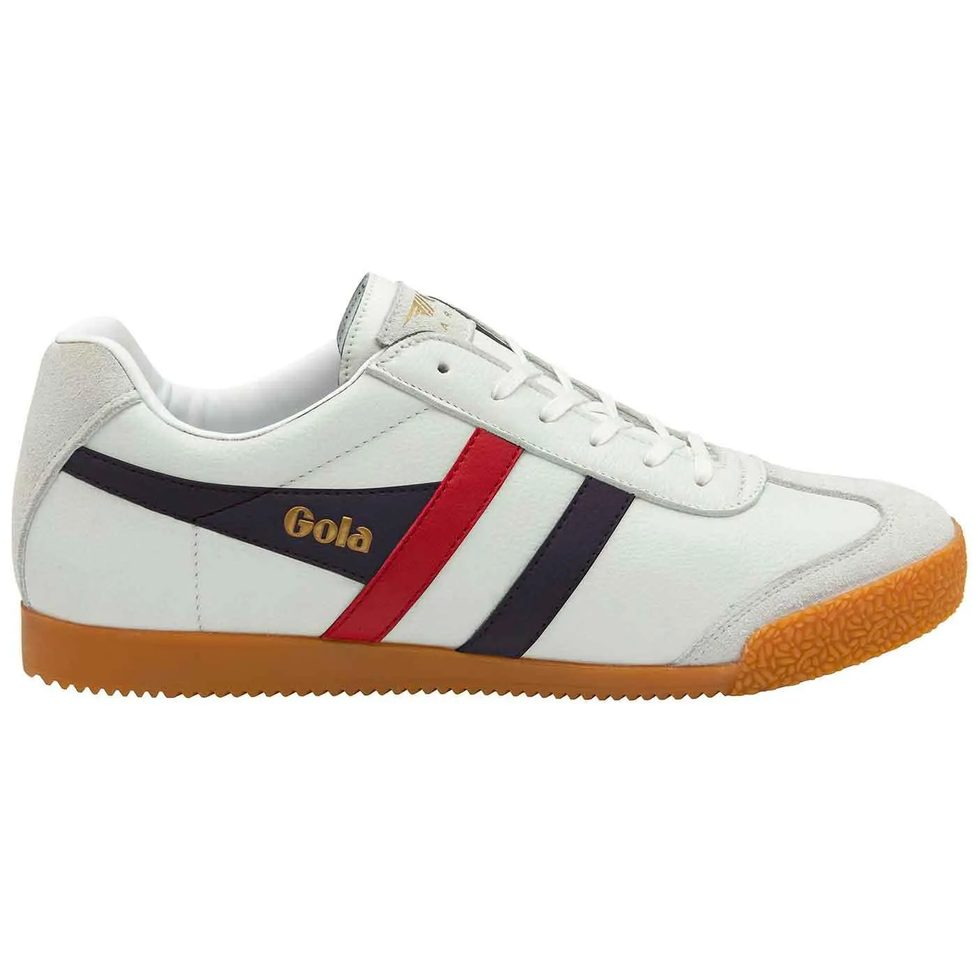 GOLA Harrier Leather Retro Mod Trainers (WHITE)