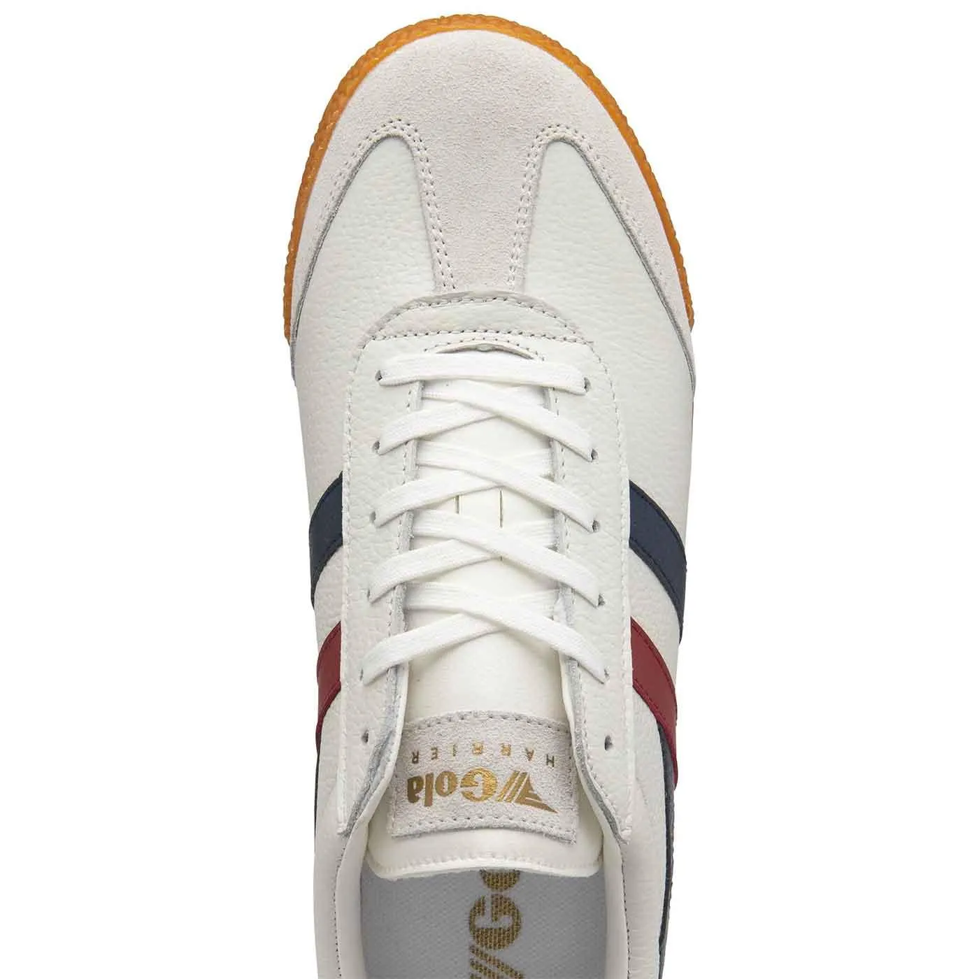 GOLA Harrier Leather Retro Mod Trainers (WHITE)