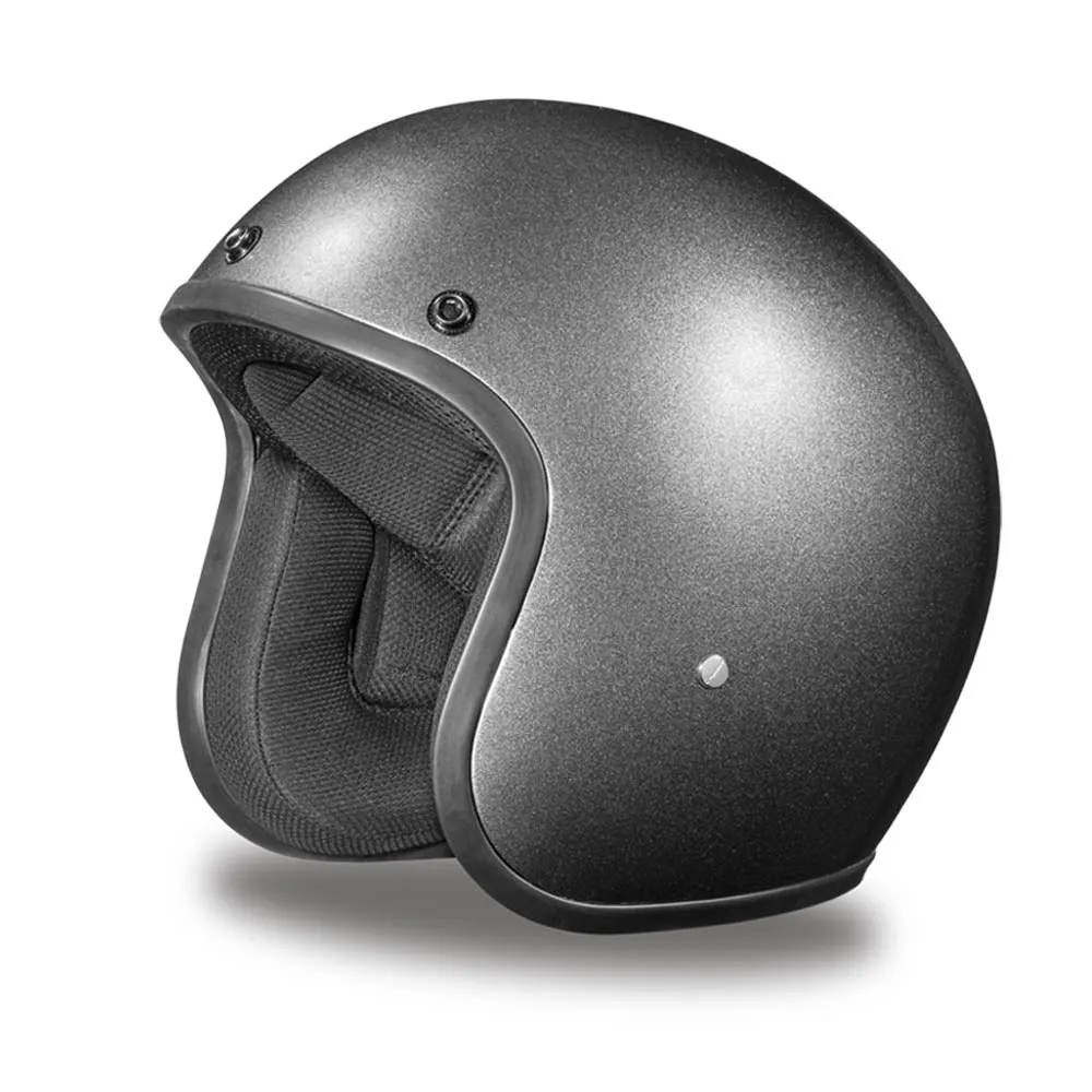 Gun Metal Grey - Daytona Low Profile D.O.T. Open Face Helmet