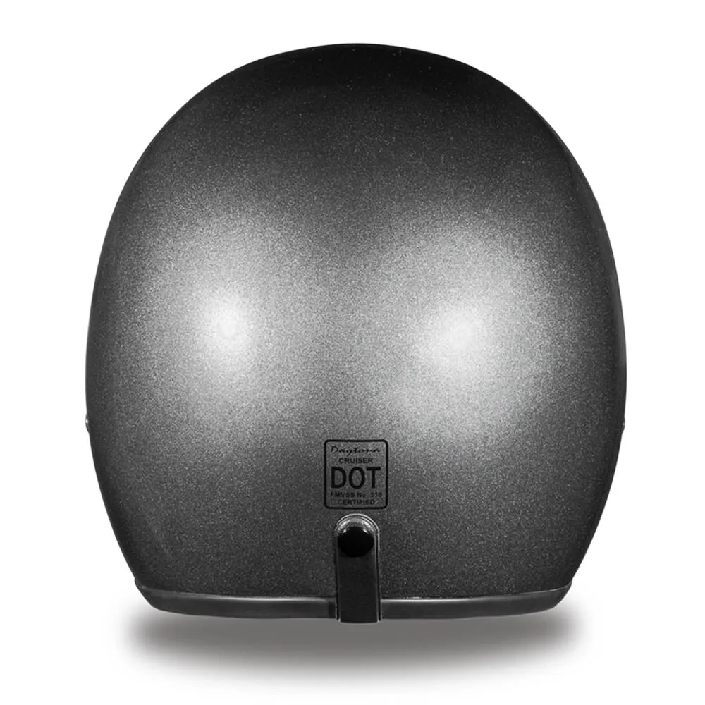 Gun Metal Grey - Daytona Low Profile D.O.T. Open Face Helmet