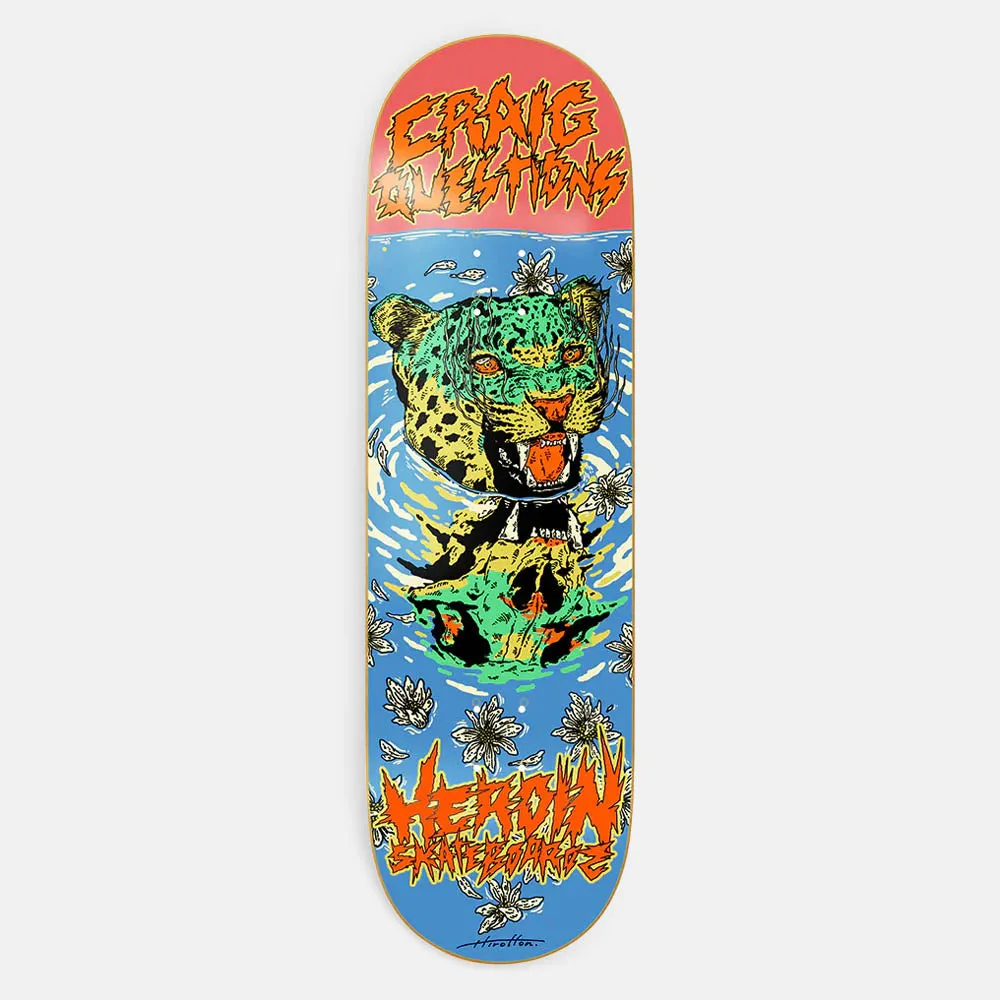 Heroin Skateboards - 9.0 Craig Questions Dead Reflections Skateboard Deck