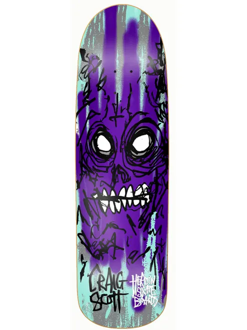 Heroin Skateboards Craig Questions Savages Deck 9.0"